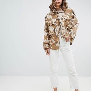 Reclaimed Vintage inspired Mona Lisa print camo jacket